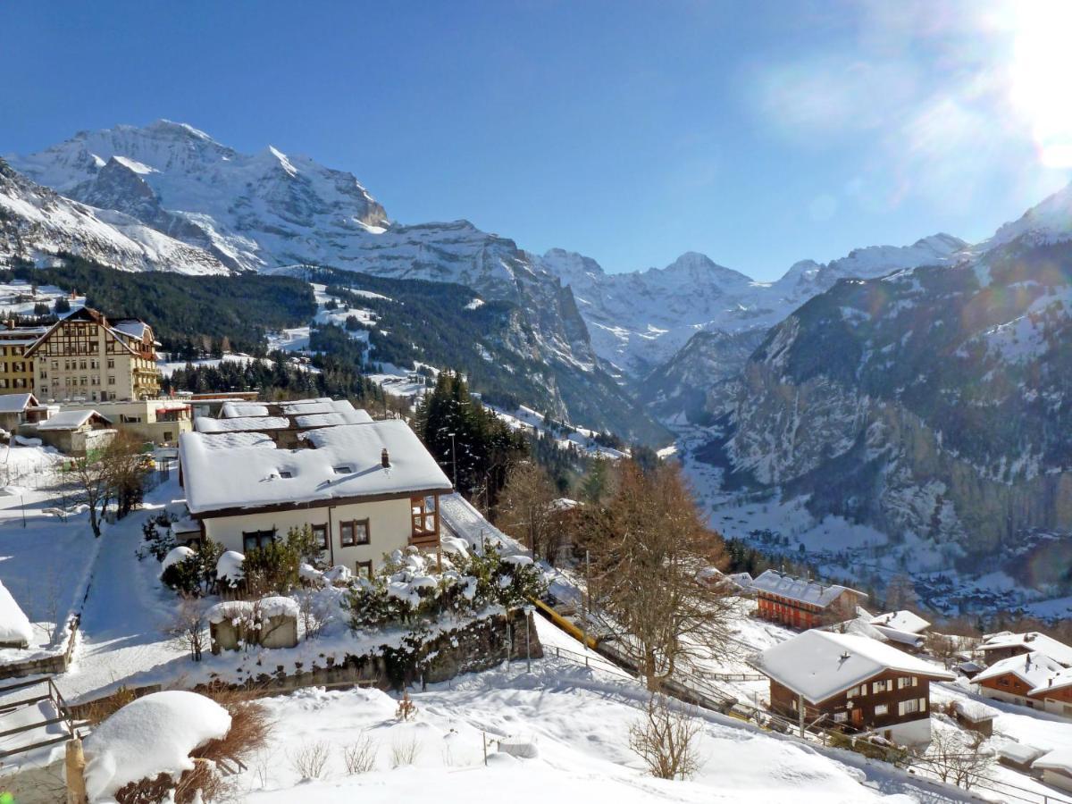 Apartment Rose Studio Y By Interhome Wengen Bagian luar foto